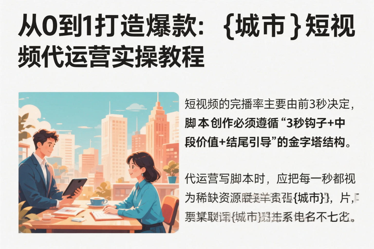 从0到1打造爆款:昌都短视频代运营实操教程
