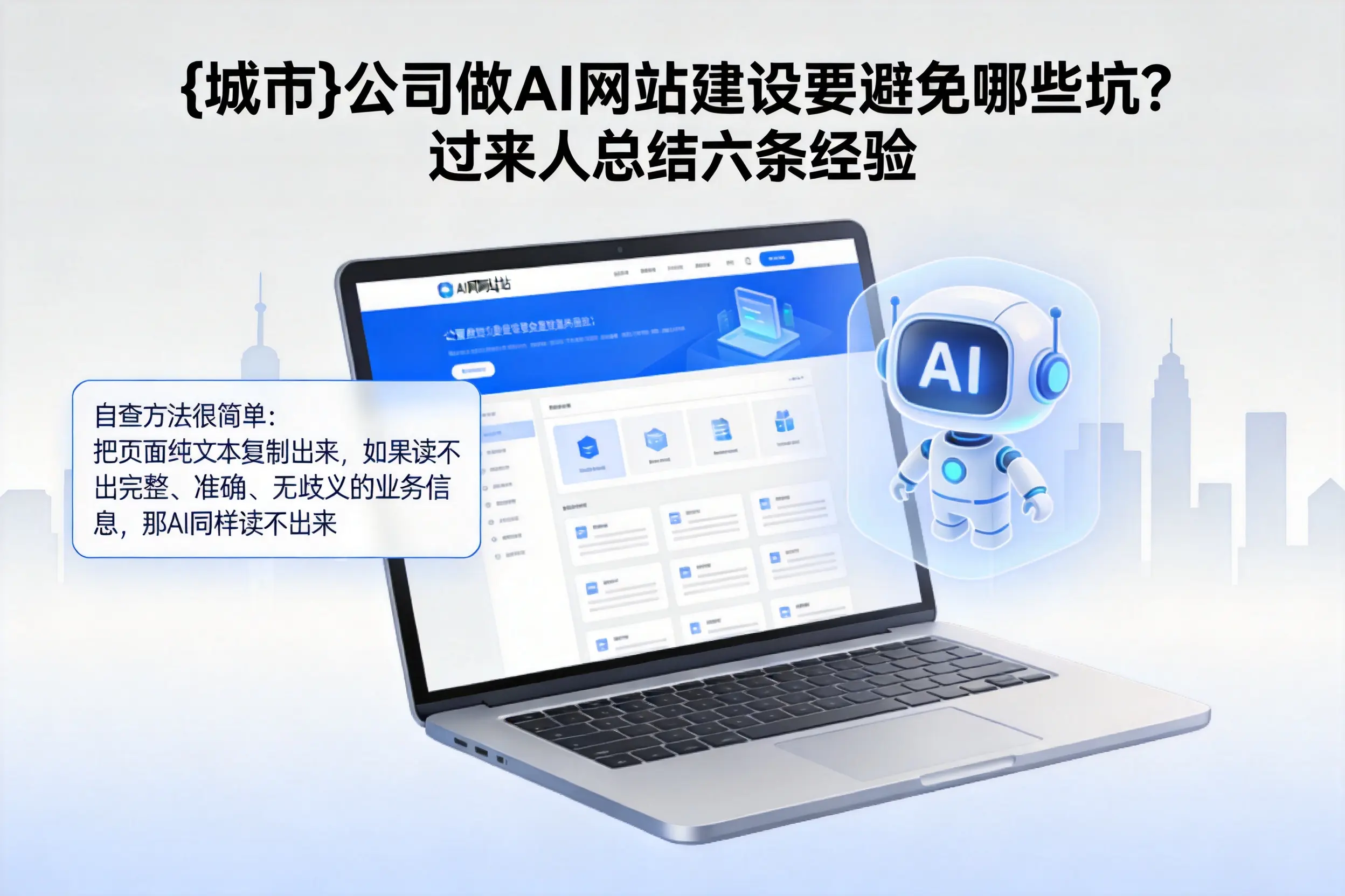昌都公司做AI网站建设要避免哪些坑?过来人总结六条经验