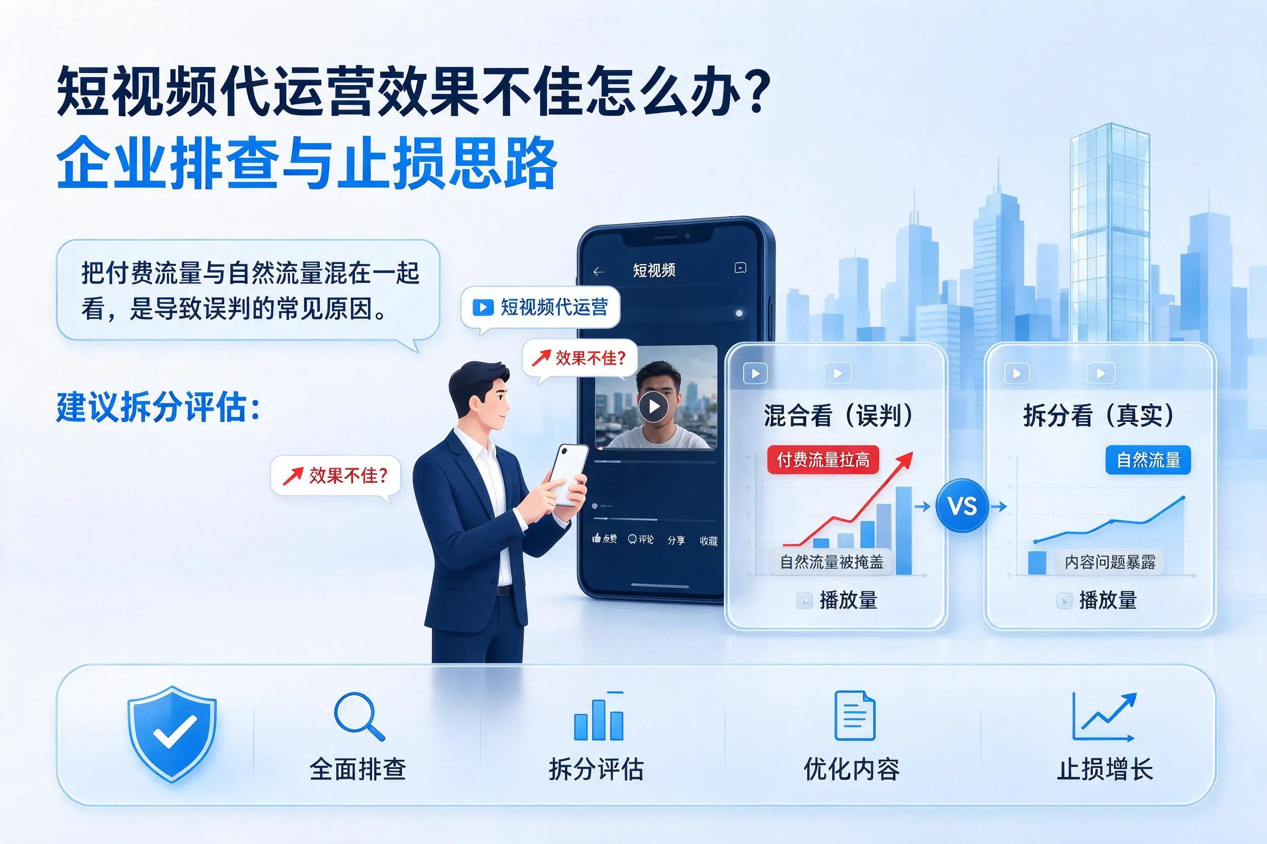 短视频代运营效果不佳怎么办？昌都企业排查与止损思路