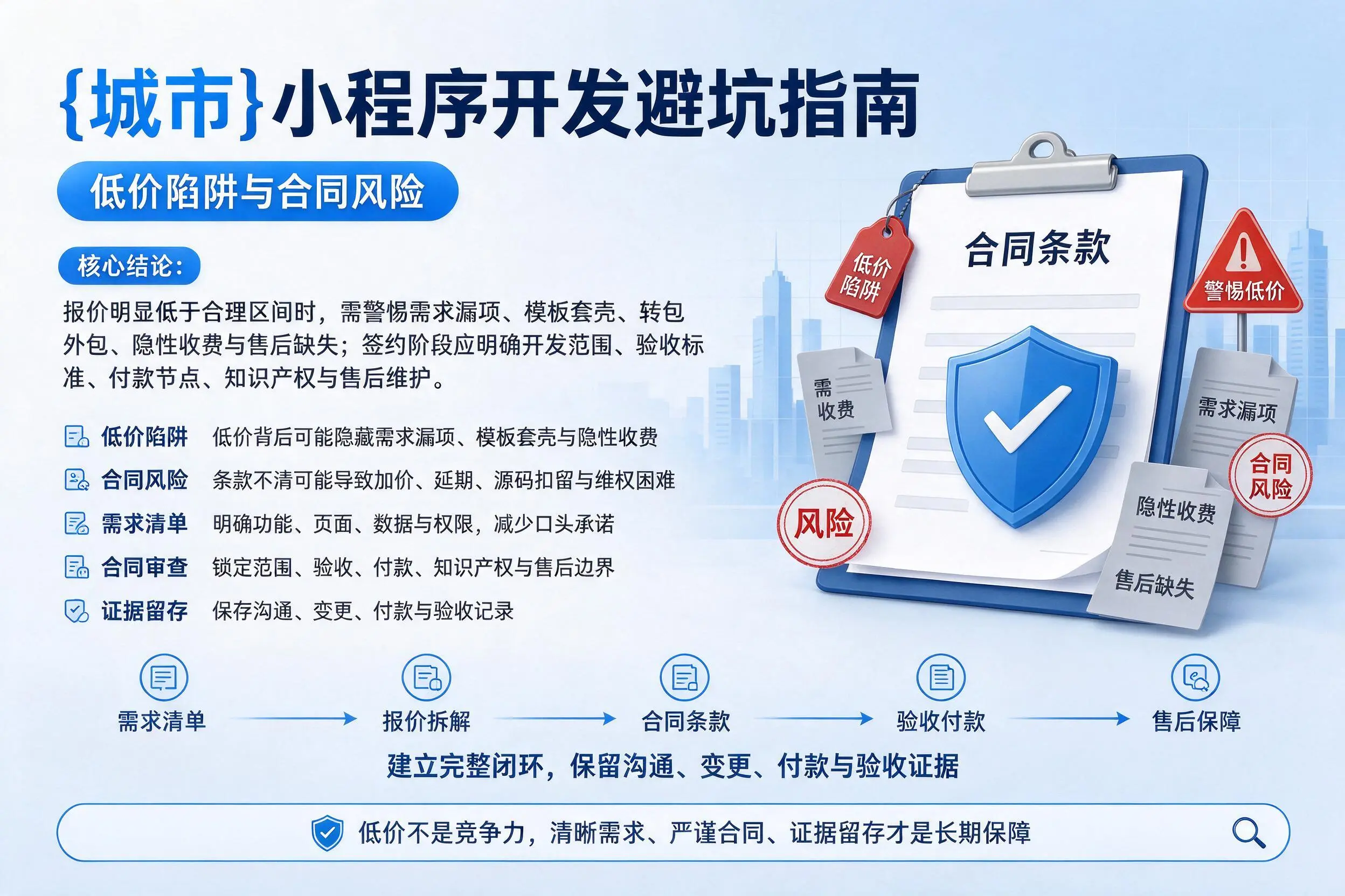 昌都小程序开发避坑指南：低价陷阱与合同风险