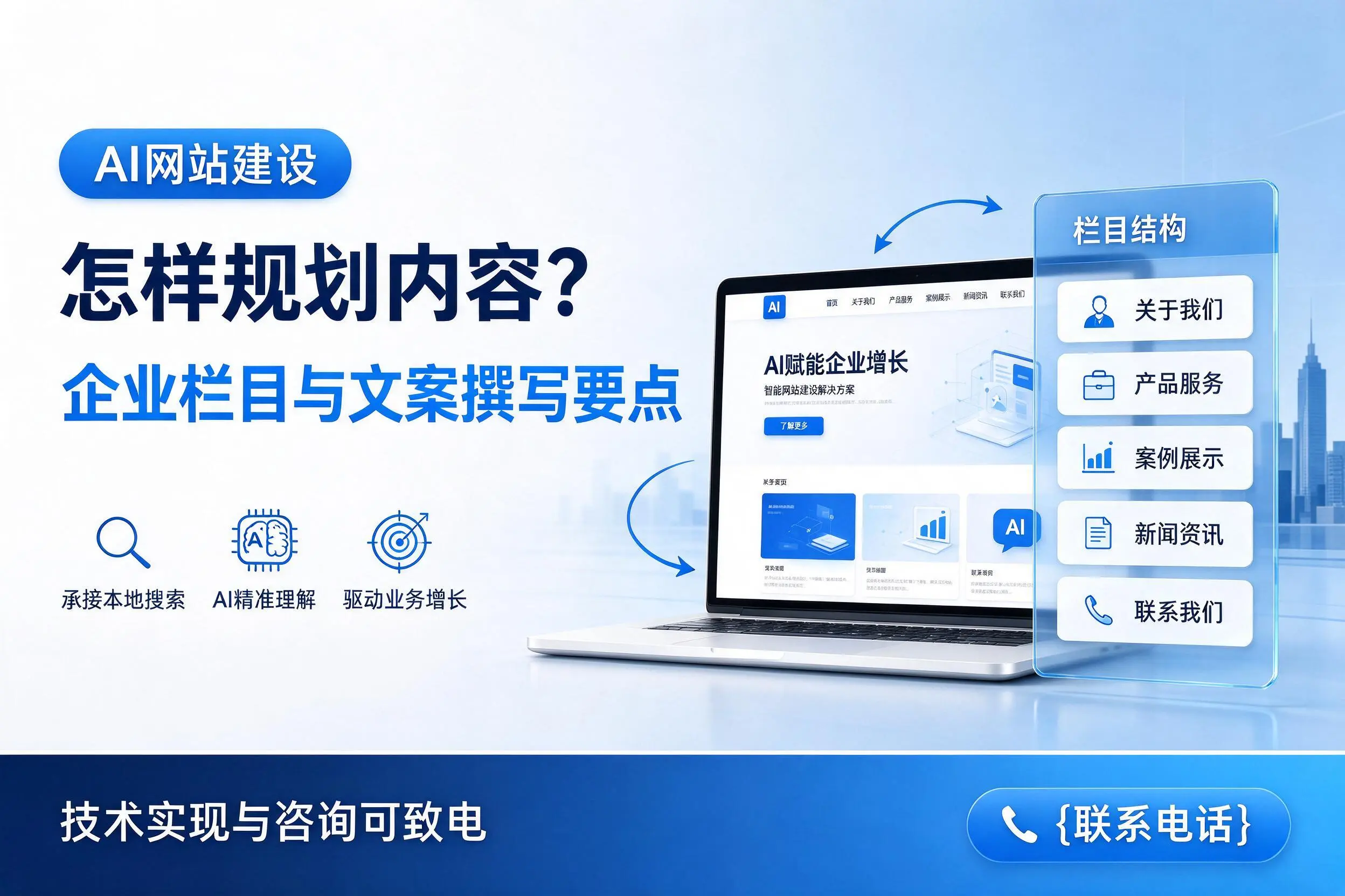 AI网站建设怎样规划内容？昌都企业栏目与文案撰写要点