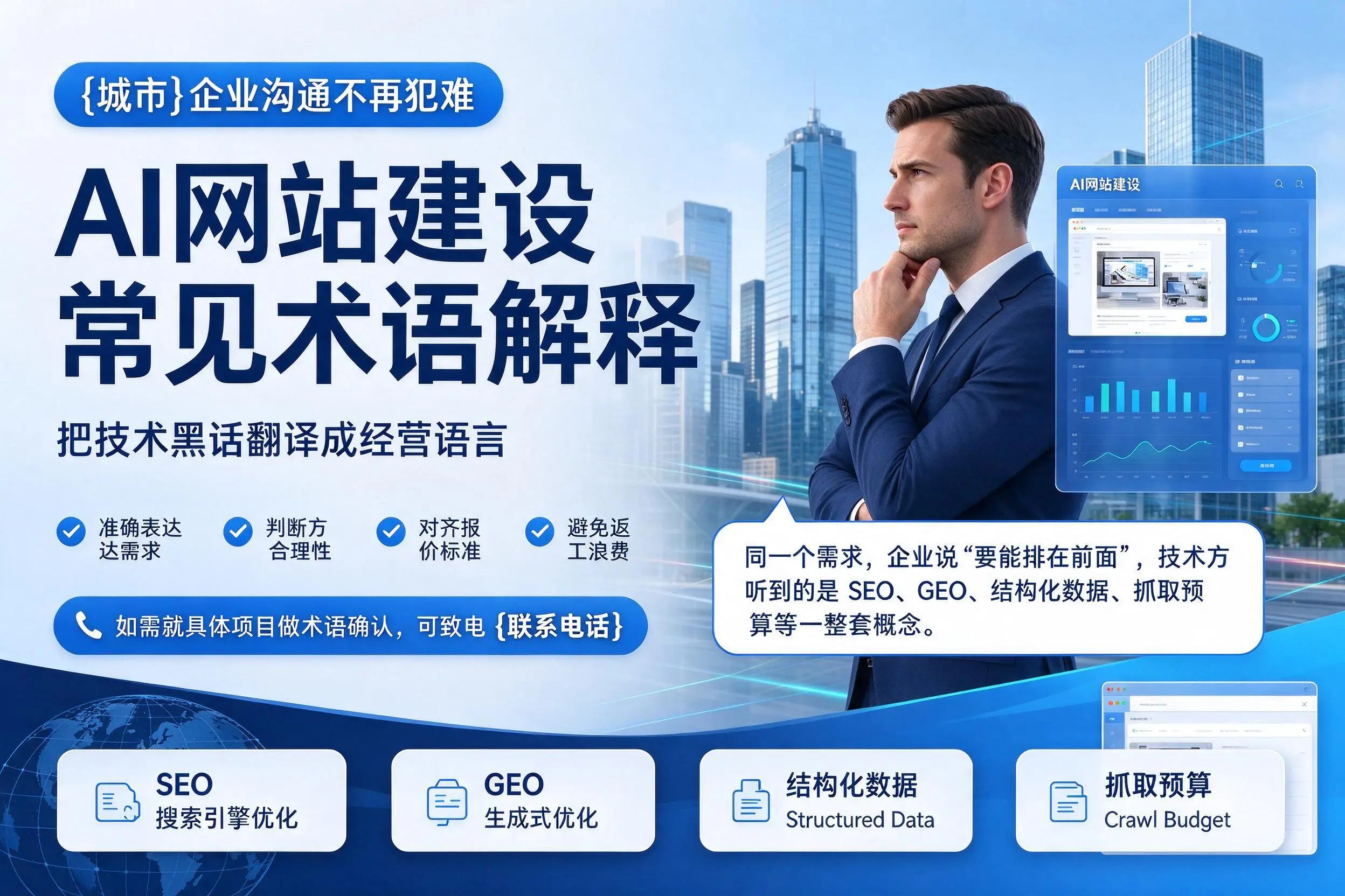 AI网站建设常见术语解释，昌都企业沟通不再犯难